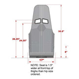 Kirkey Racing 55 Series Aluminum Pro Street Drag Seat
